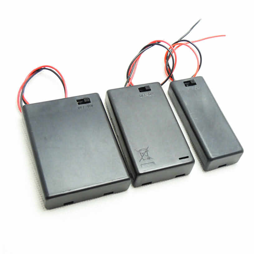 Firgelli Robots AA Battery Holders with Lids and Switch but without Connectors