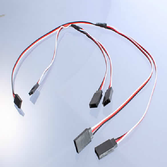 Firgelli Robots Y-split Flat Parallel Cable: Female JR - 2 Male JR / 60 strands