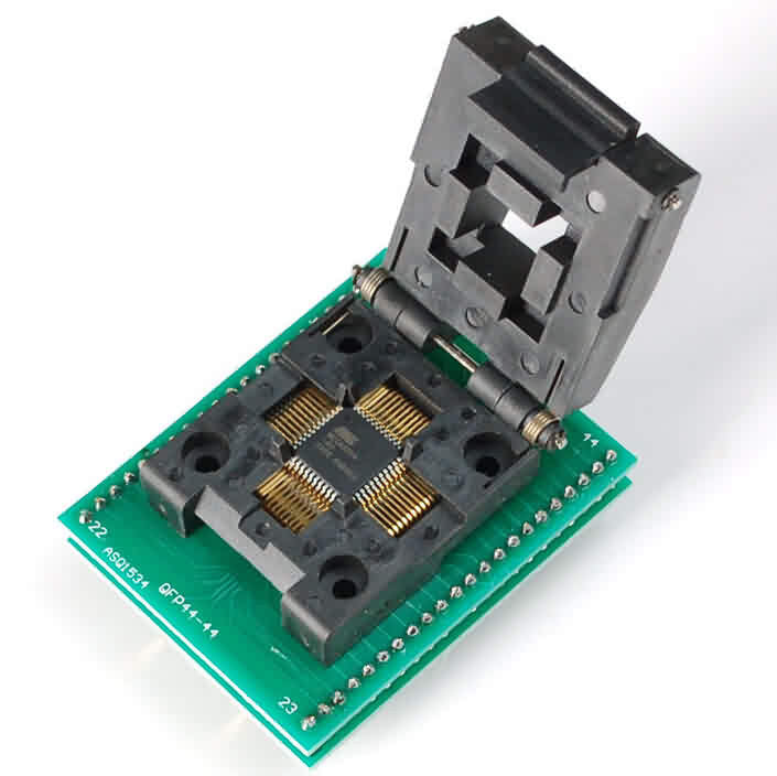 Firgelli Robots SMT Test Socket - TQFP-44 Breakout