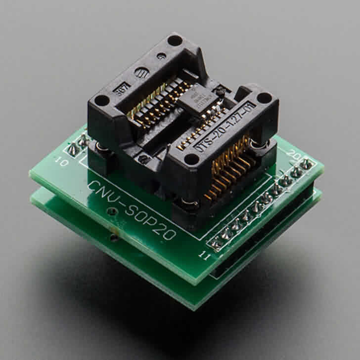 Firgelli Robots SMT Test Socket - SOIC-20 Medium Breakout