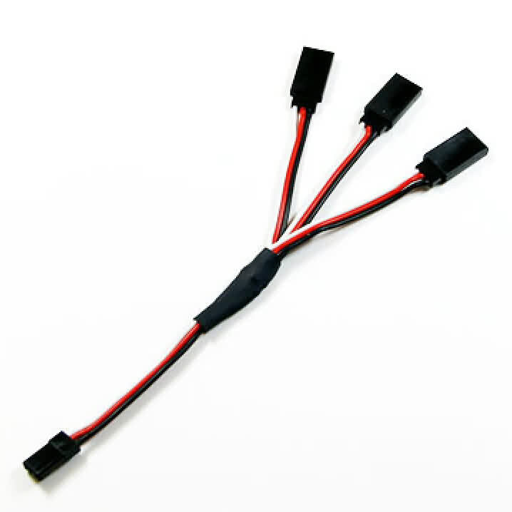 Firgelli Robots Split Servo Cable: Female Futaba/JR - 3 Female JR /Futaba - 60 strands