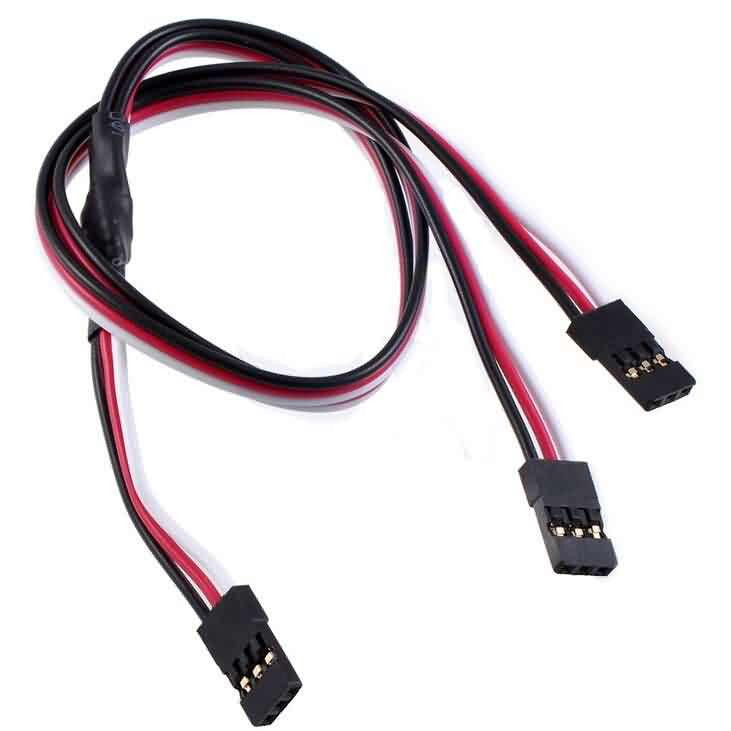 Firgelli Robots Y-split Flat Parallel Cable: Female JR - 2 Female JR / 60 strands