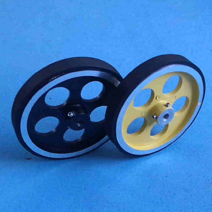 Firgelli Robots Rubber-band Aluminum Hub Wheel / OD: 95mm