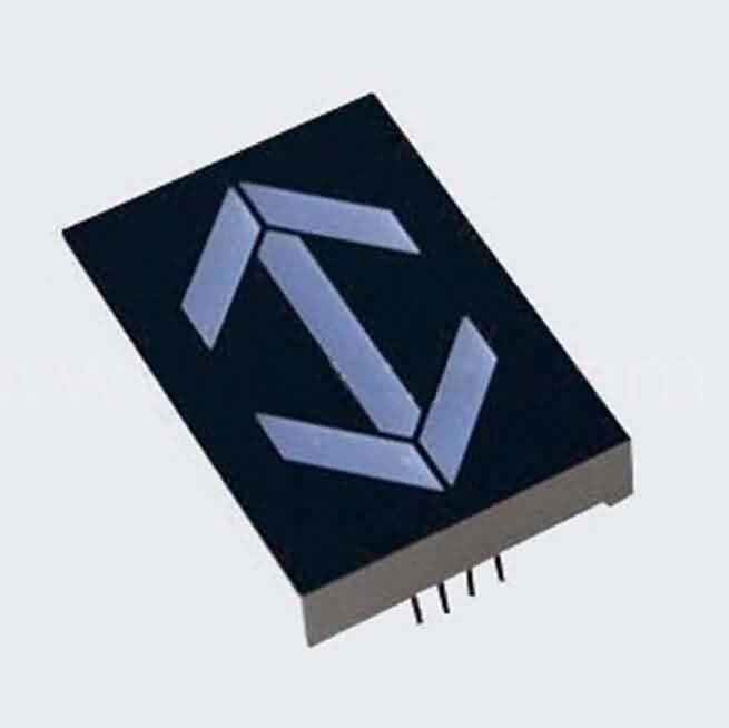 Arrow-head LED display - Matrix Height by 1.0 inch with Different Color Emitting