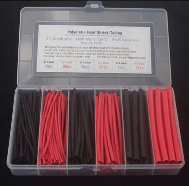 Firgelli Robots Heat Shrink Tubing Kit - 2 Colors in Box