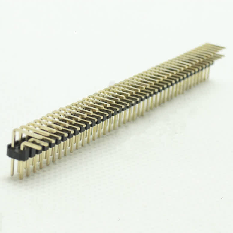 Firgelli Robots 2.54mm Right-angle Breakaway Header Pin: 40 / Square Pin / Double Row