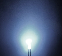 Diffused White - White LEDs - Flanged Semi Oval Top with 3/5/8mm