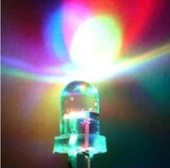 Multi-color LED with Clear White Lens - Common Anode - 5 / 8 / 10mm