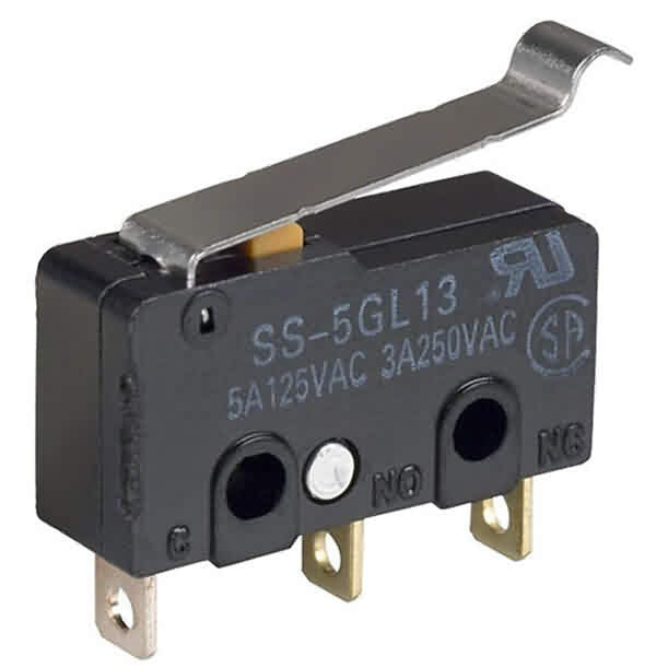 Firgelli Robots Snap-Action Switch with 15.8mm Bump Lever: 3-Pin / SPDT / 5A