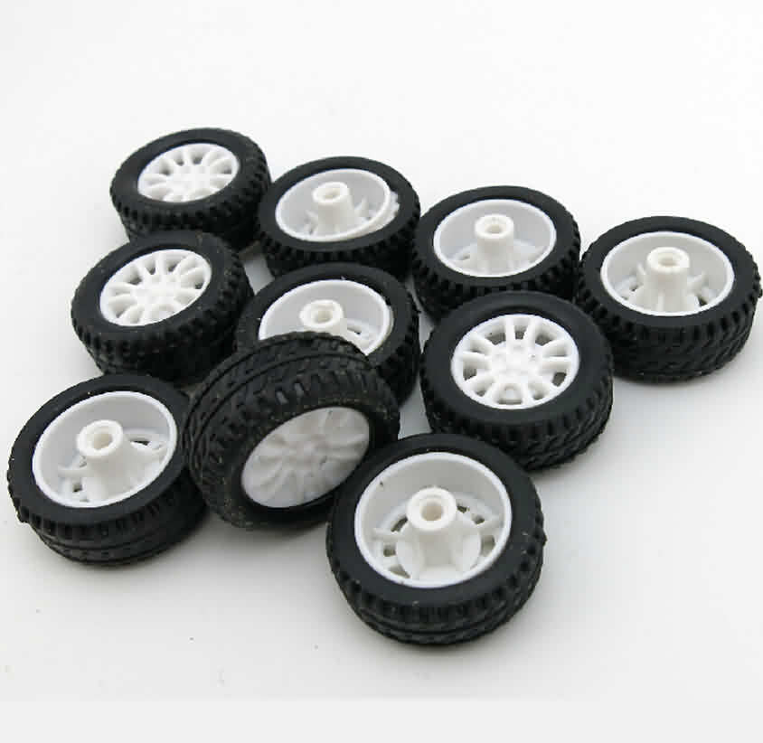 Firgelli Robots Rubber Tire with PP Hub Wheel / OD: 20mm