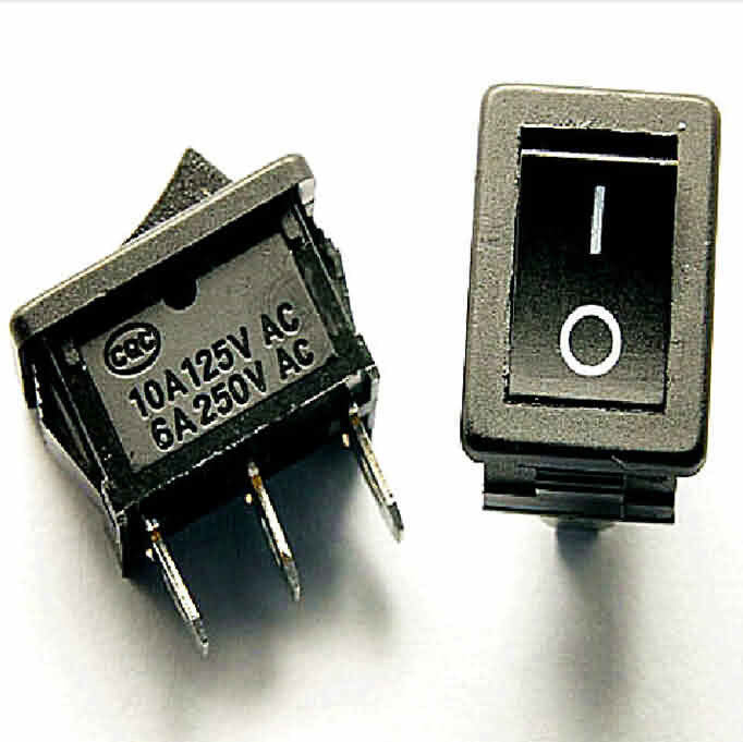 3 Way Round Rocker Switch, 12V, Waterproof, 3 Pin, SPDT, 8