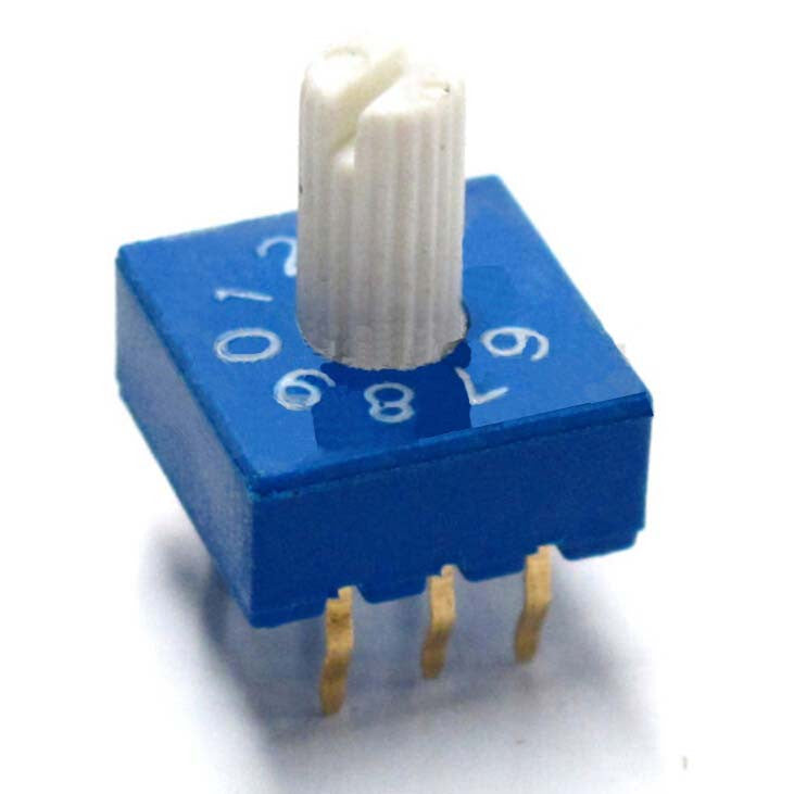 Firgelli Robots 3:3 Through-hole Rotary / SMD DIP Switch - 10 Position Shaft Type