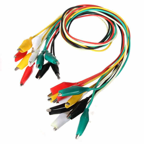 Firgelli Robots Double Ended Alligator Clip Test Lead Kit by 5 Colors